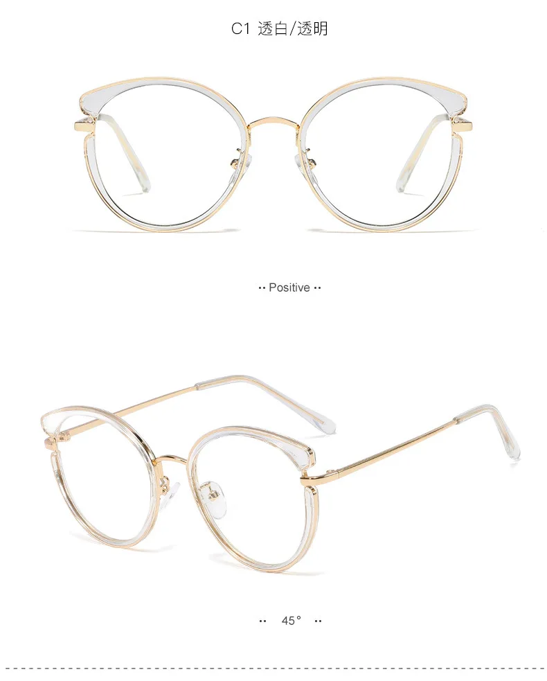 Custom Logo Round Blue Light Blocking Glasses Reader Glasses Prescription Online Eye Cheap Eyeglasses Online Spectacles Frames