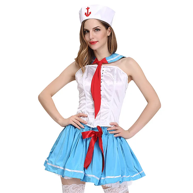 
PoeticExist Adult Sailor Cosplay Costume Sexy Costume for Women Erotic Uniform 