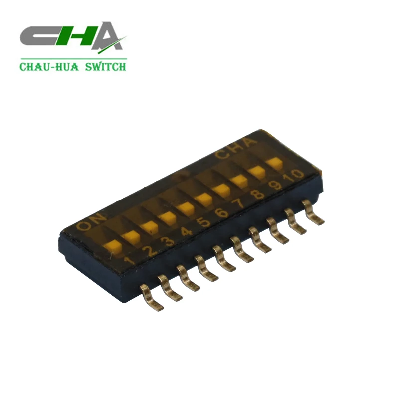 CHA пылезащитный реле половинного шага Dip-переключатель 1,27 мм pcb dip-переключатель 10-позиционный переключатель