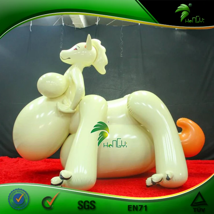 Hongyi Customized Inflatable Fox Girl Ride on Toy with Big Belly and Big Boobs