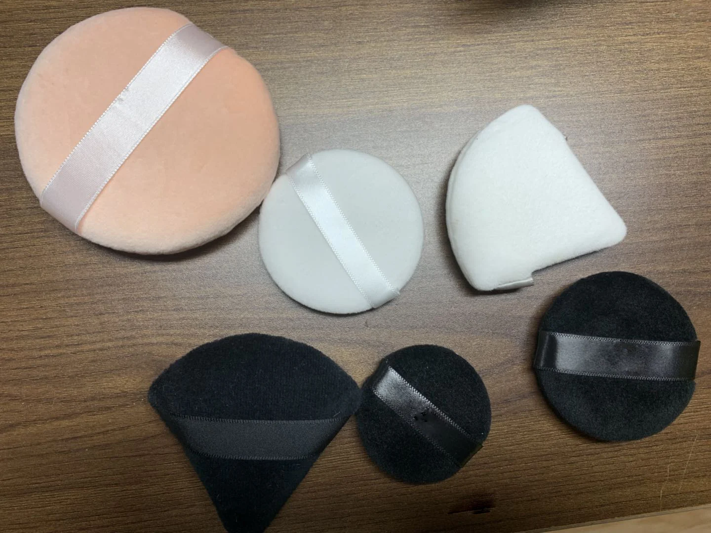 OUMO-многоцветная пуховка из 100% хлопка круглой/треугольной/форме сердца для косметического макияжа