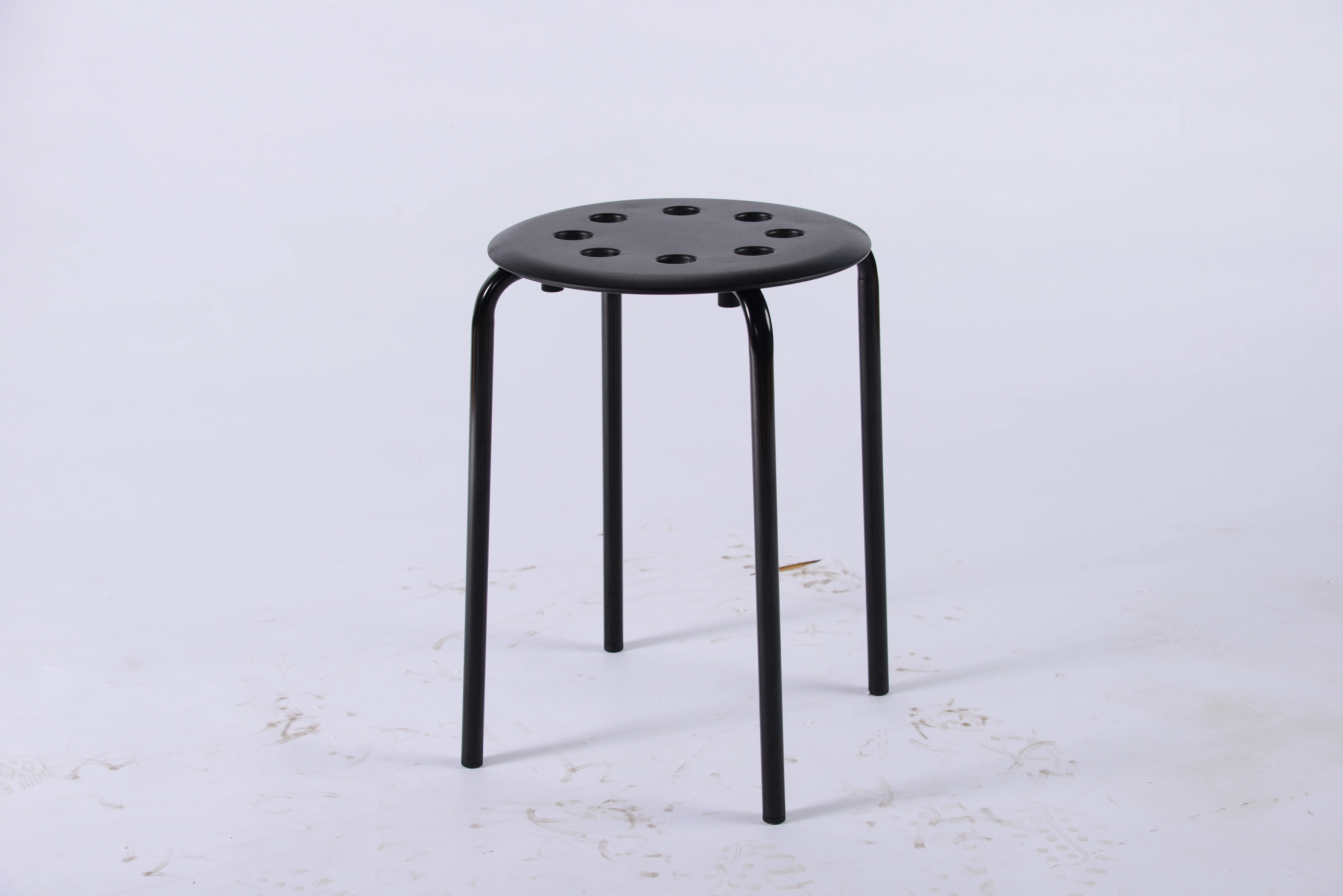 Wholesale price High quality  Stackable Metal Stool With PP seat Non-Slip Light weight Plastic Stool