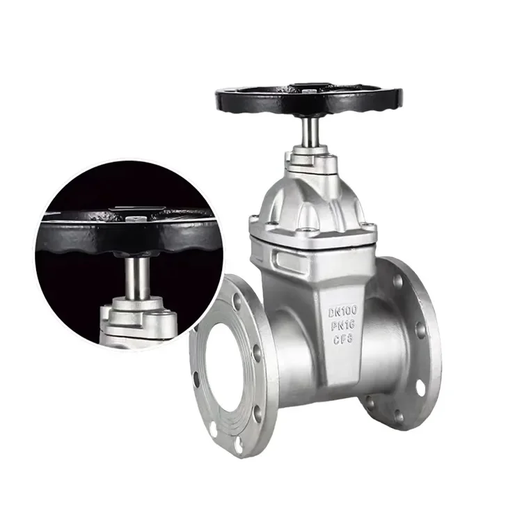 High Quality Manual Stainless Steel Flange Gate Valve Dn100 Resilient Seat Wedge Gate Valve