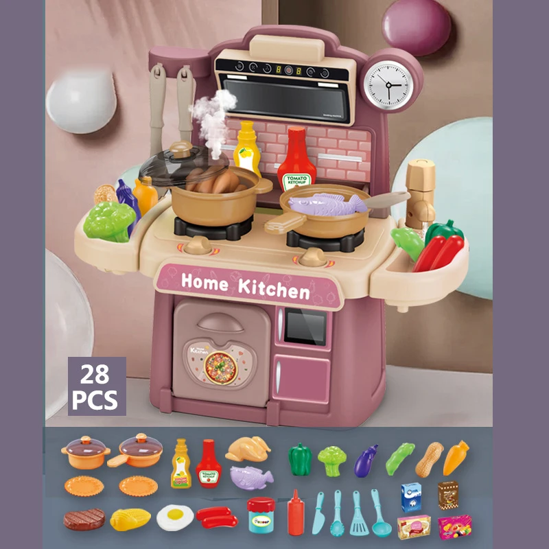 
Custom DIY Free Combination Role Play Children Mini Play House Toy Girls Plastic Kitchen Toys 