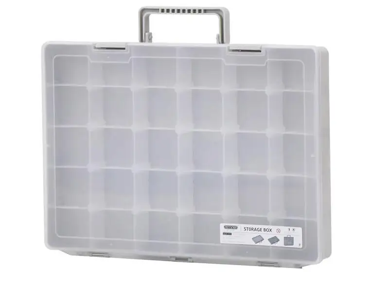 Adjustable Compartment Plastic Storage Box Jewelry Bead Screw Tool Holder Case Transparent Container storage bins with lids