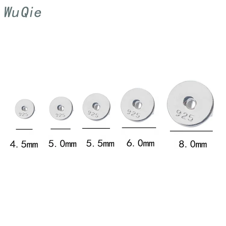 Wuqie оптовая продажа позолоченные серьги ювелирные изделия серебро 925 пробы на заказ застежка для