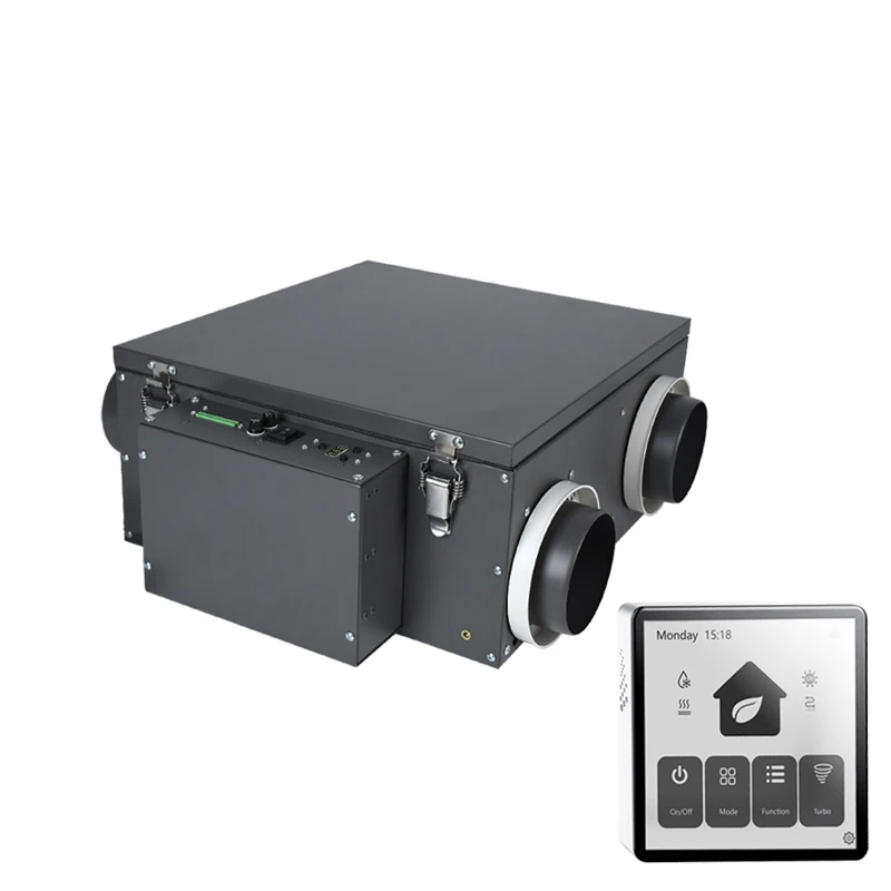 Home Erv Hrv Energy Heat Recovery Ventilation Unit System With Intelligent Controller