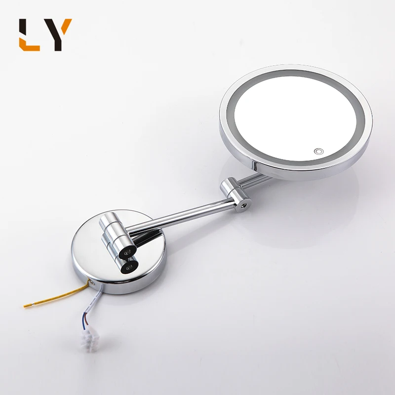 China Supplier LED Mirror Chrome Wall Mounted Bathroom Accessories Bath Mirror