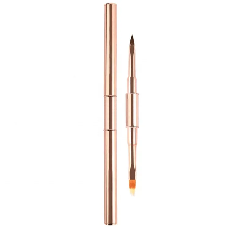 Hot Popular 3D Liner Gel Manicure Painting Rose Gold Double Side Nail Art Brush