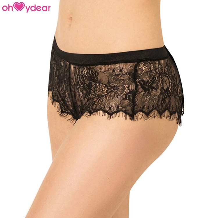 
Bulk custom see through hollow black adult sexy lace underwear lingerie for women 