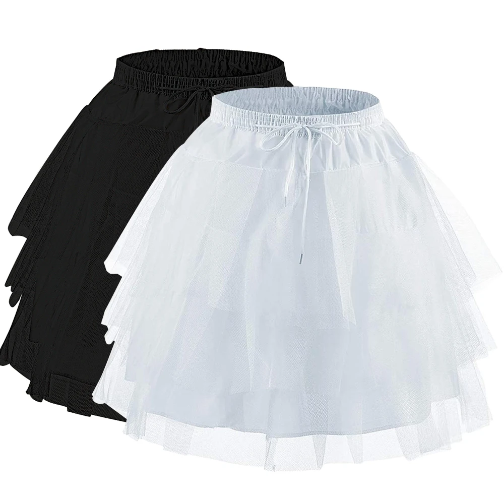 
elastic white and balck kids cheap tulle petticoat image underwear 