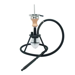 Hot sale smoking small glass hookah shisha aluminum chicha portable shisha tripod hookah
