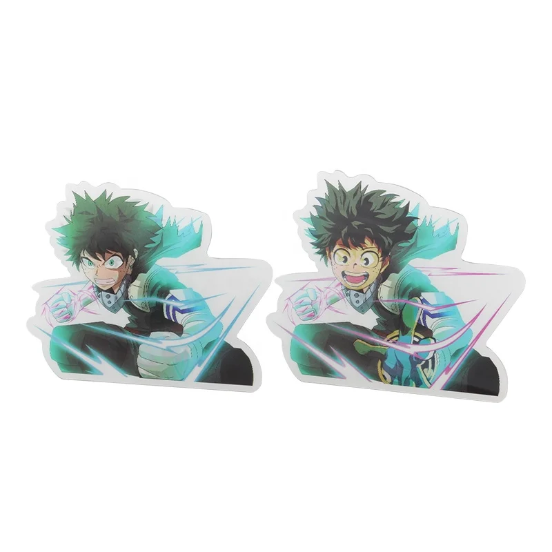 5inch Lenticular Motion Sticker Custom Lenticular Anime 3D Sticker Car Anime Hot Sell Die Cut Sticker