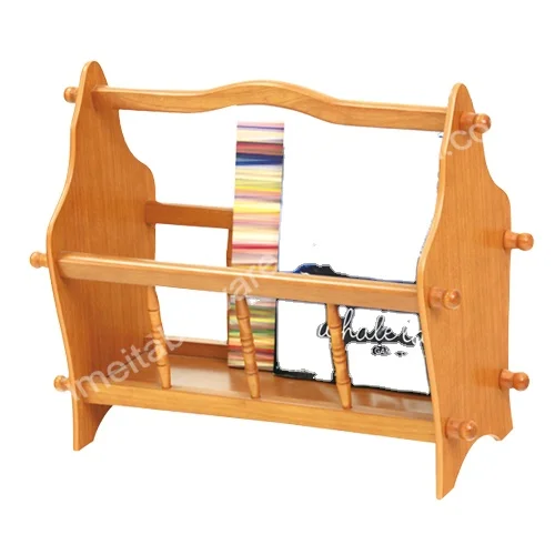 Cherry wooden magazine rack for
