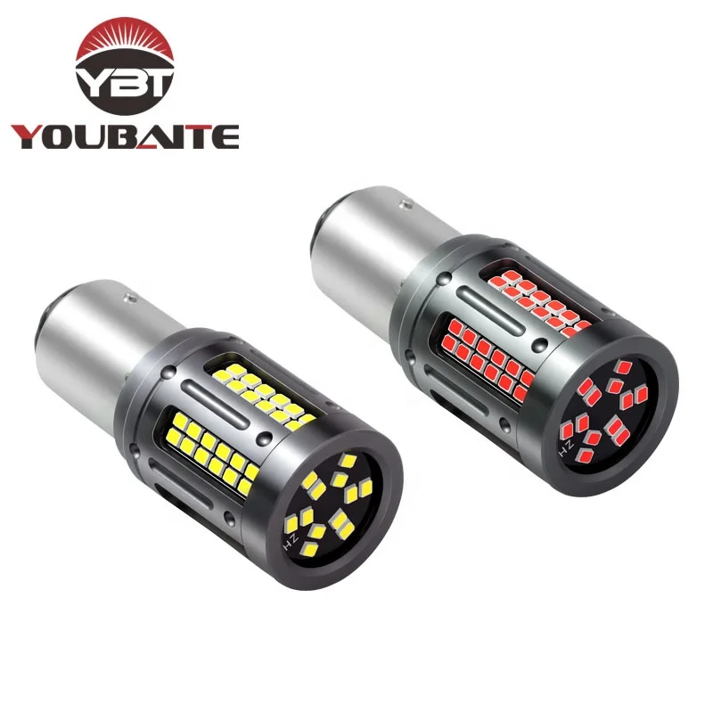 Светодиодная лампа BA15S P21W 2016 84SMD BAU15S PY21W CANBUS для сигналов поворота тормозной сигнал 1156 светодиодная