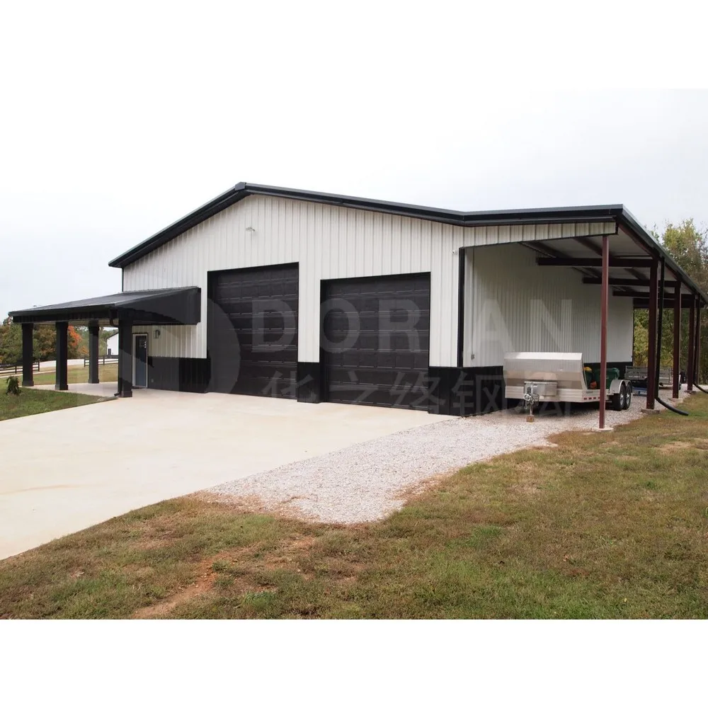 80x100 Cheap Metal Workshop Building Industrial Steel Structure Warehouse With Gutters