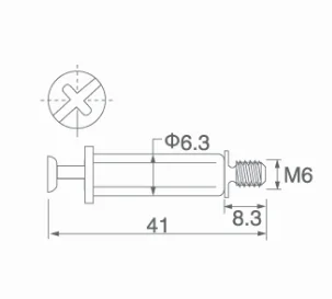 Furniture Connector Fitting Screws Connecting Lock Bolts