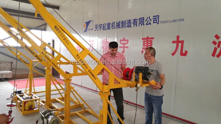 300kg 500kg 1000kg pickup portable mobile jib mini crane lifting other cranes machine mini electric hoist for house construction