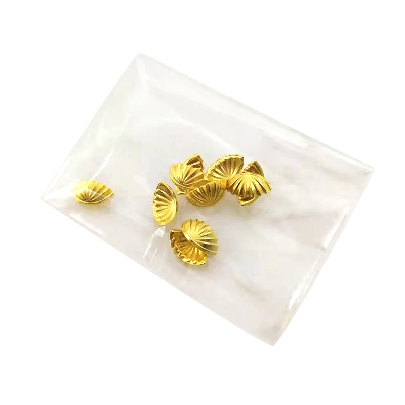 iland miniatures 1:12 Doll house furniture scene accessories Mini shell handle   golden hand grip ten/set OA00627