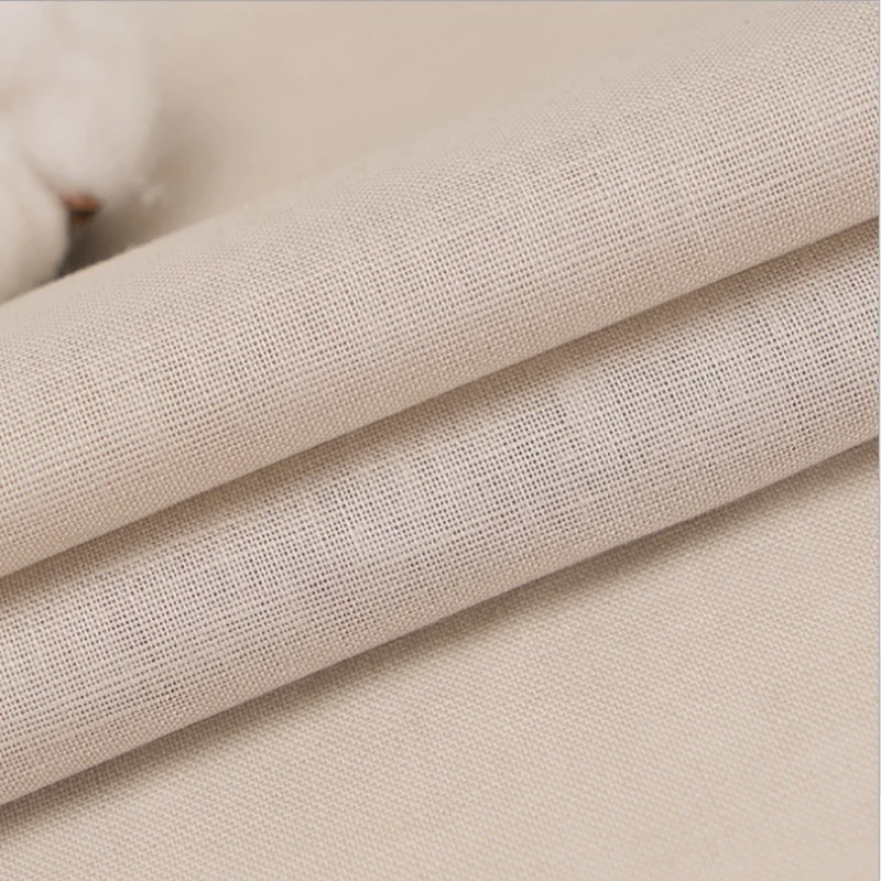 Manufacturers Direct Sales Color Plain Plain Blended Cotton And Linen Woven Fabric