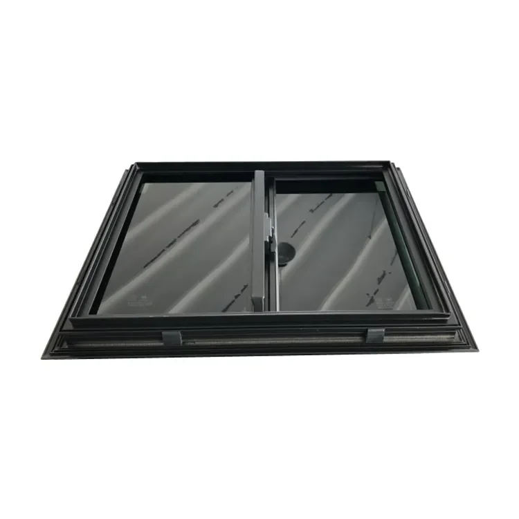 Aluminum alloy Double acrylic right Angle Caravan trailer RV sliding window