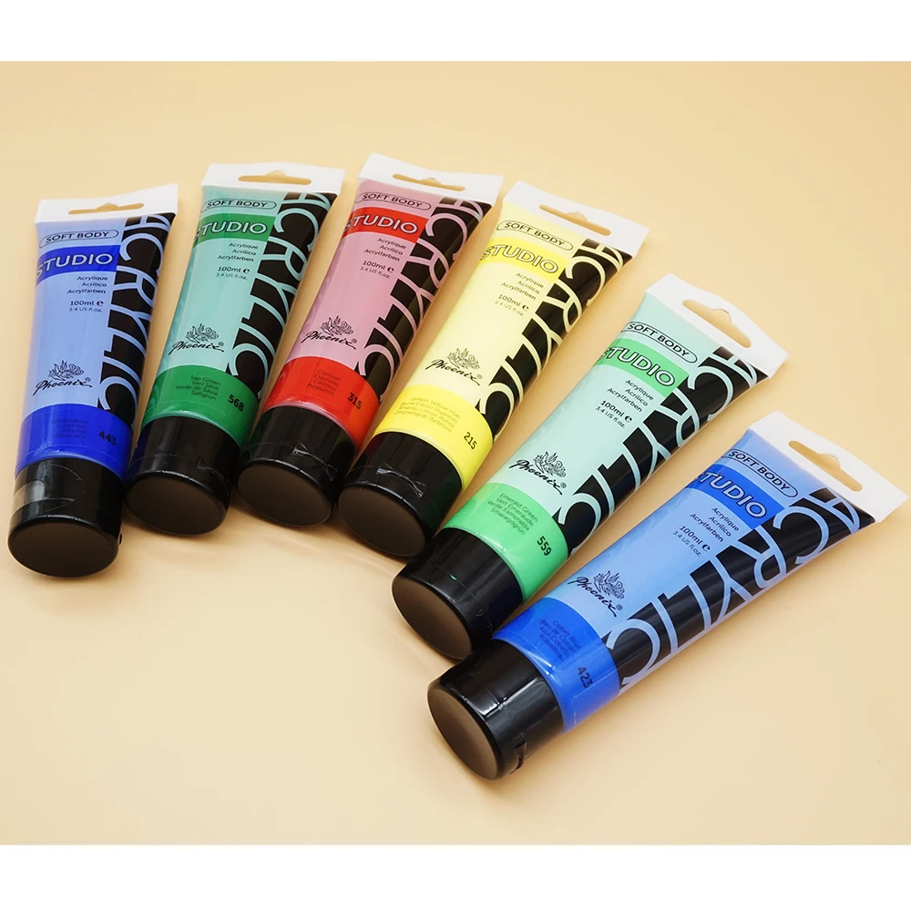 Phoenix paints acrylic 100 Ml paint set diy painting kids acrylic pouring paint