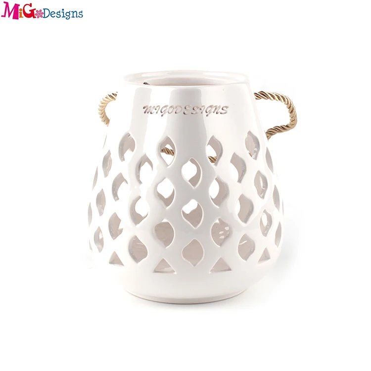 
Factory Manufacture Home Decoration Wholesale White Ceramic Incense Burner 