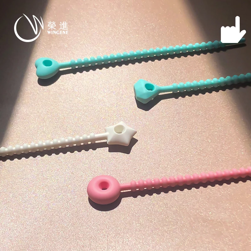 Multi-use Silicone Reusable Flexible Colorful Wire Cable Ties