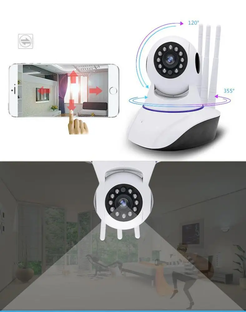 Mini HD 1080P Indoor PTZ Wireless wifi Surveillance Camera Home IP Camera