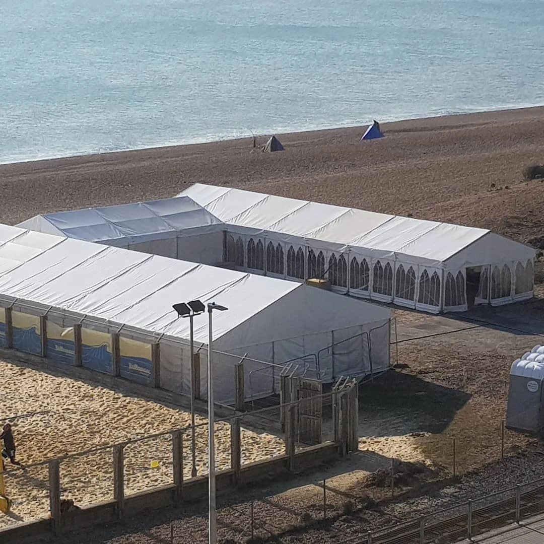 Guangzhou big commercial trade show barnum tent outdoor large exhibition warehouse tents for events factory price