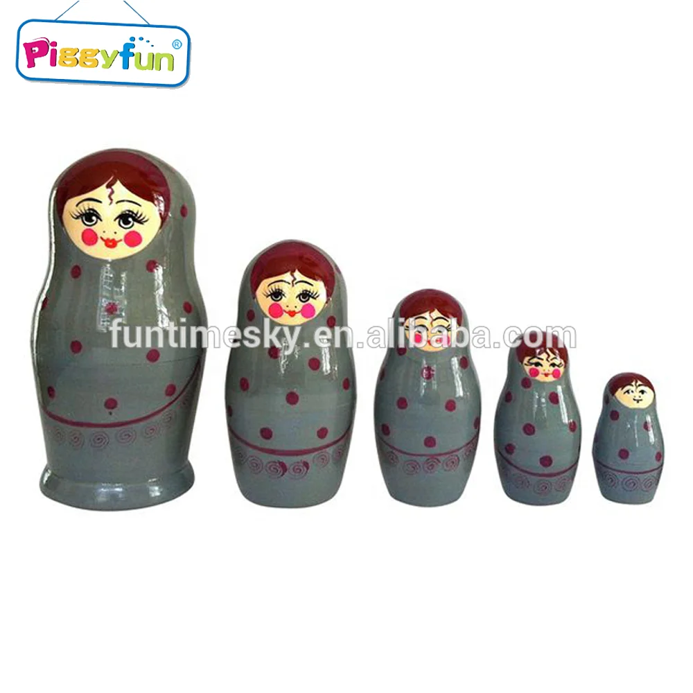 High Quality Handmade Wood Material Russian Nesting Doll AT11089