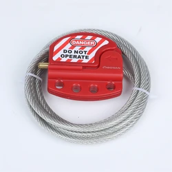 Engineering Plastic PA Material Custom Design Safety Adjustable Cable Lockout cable dia. 6mm