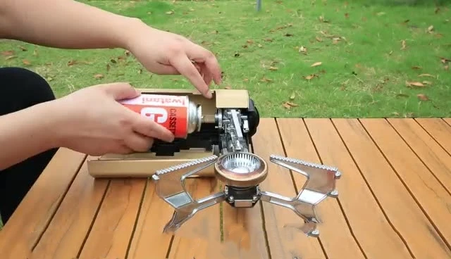 Custom Logo Outdoor Kitchen Propane Butane Stove Portable bbq grill Camping Folding Gas grill lower price garden supplies