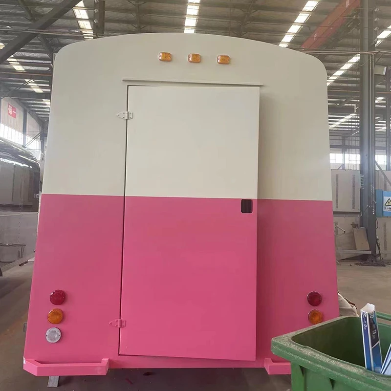 Customized concession trailer truck with windows bar cart for sale