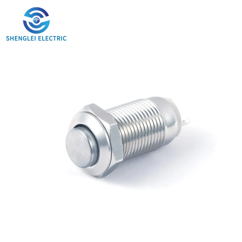 SHENGLEI 10mm metal push button switch No lamp 2-pin waterproof mini button switch Essential details