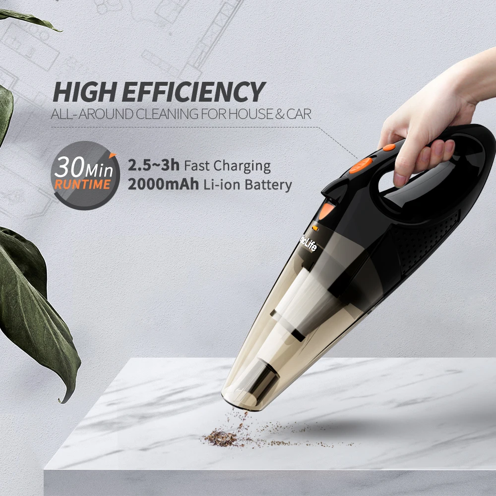 VacLife cost-effective Portable Car Vacuum Cleaner Cordless Rechargeable Handheld vacuum Cordless rechargeable pet hair vacuum