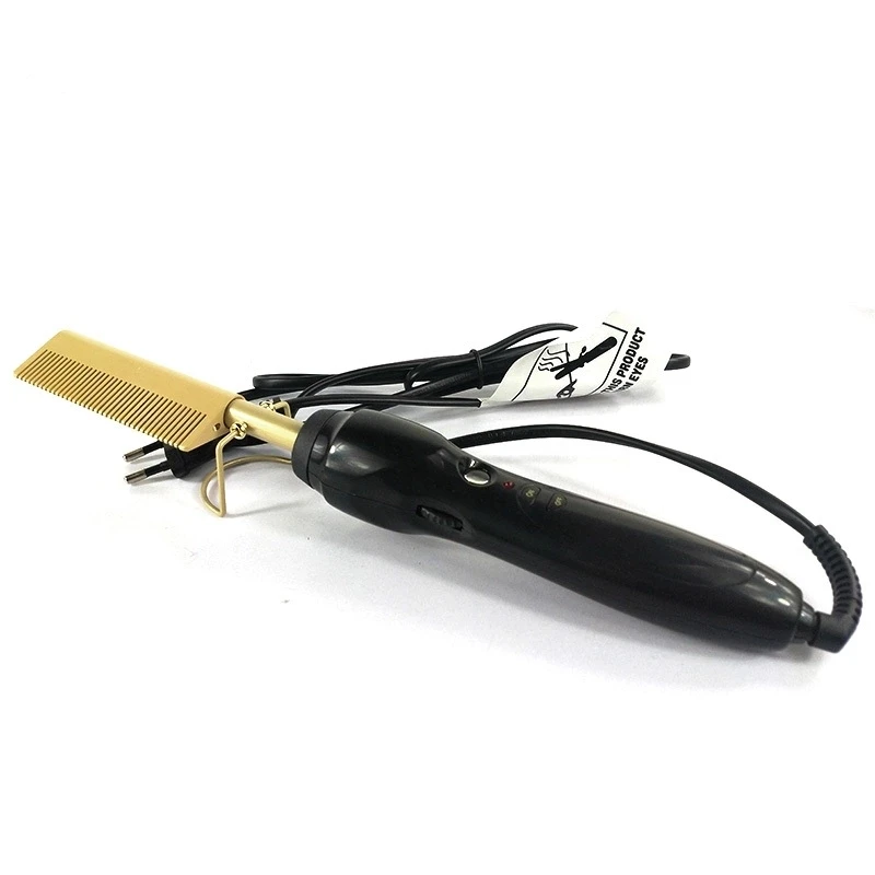 Профессиональная медная Металлическая щетка для выпрямления волос, горячая электрическая щетка для выпрямления волос, расческа для волос
