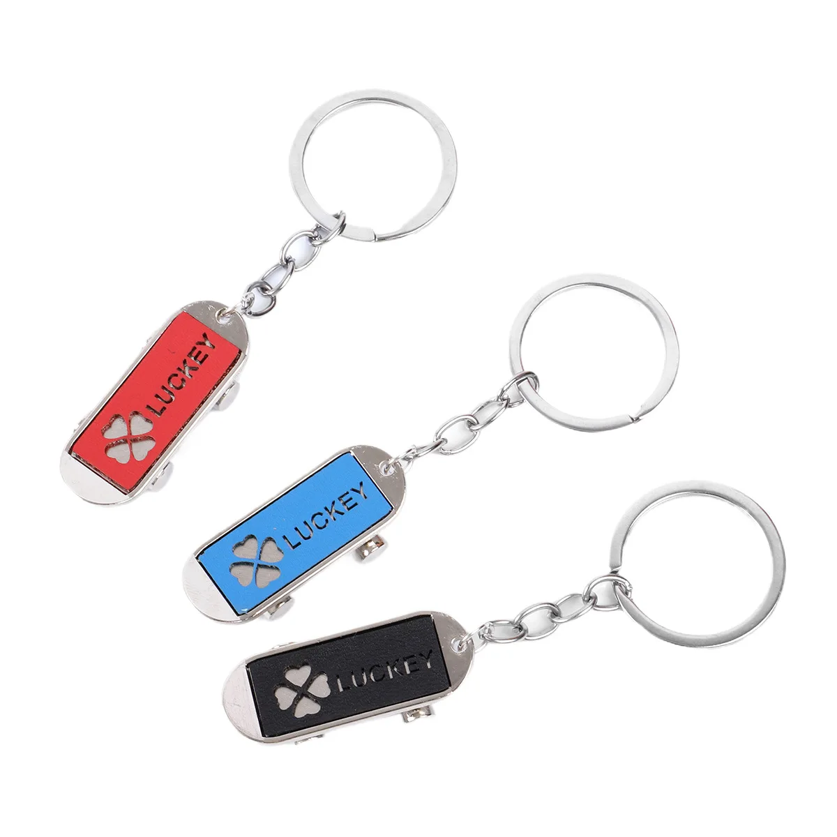 Lucky Heart keychain Mini Skateboard Keychain Isuitable For Pendant Bags Mobile Phones Wallets Car Keyrings Accessories Gifts