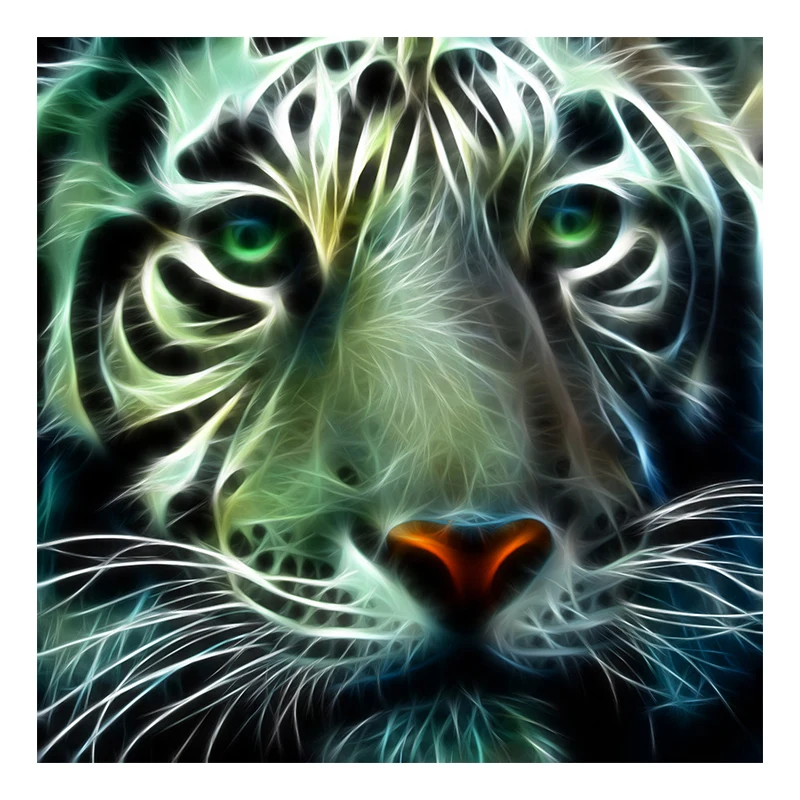 Factory Outlet Diy Full Diamond Diamond Drawing Animal Tiger Head Living Room Decoration 5d Crystal Diamond Painting