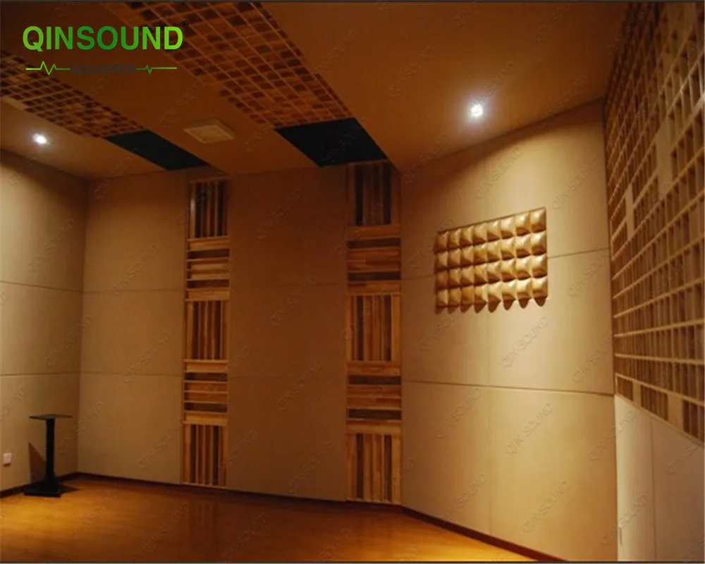 Qinsound Factory  Environmental Friendly Sound Absorption wood acoustic  QRD diffuser panel For Home Theater Wall