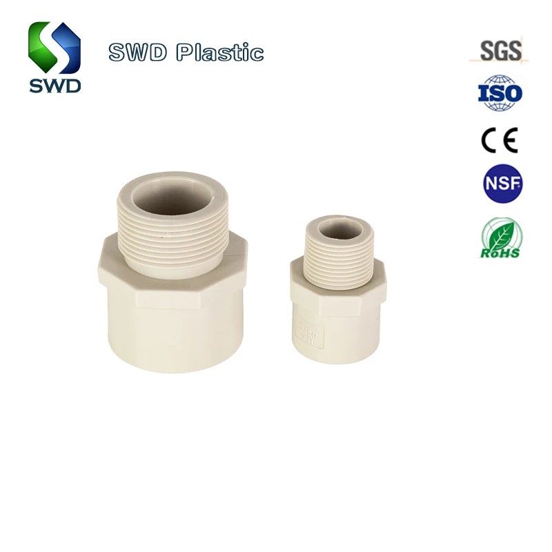 DIN/JIS/ANSI UPVC/CPVC SCH80 pipe fittings PPH end cap industry use PPH PP corrosion-resistant plastic water pipe fittings