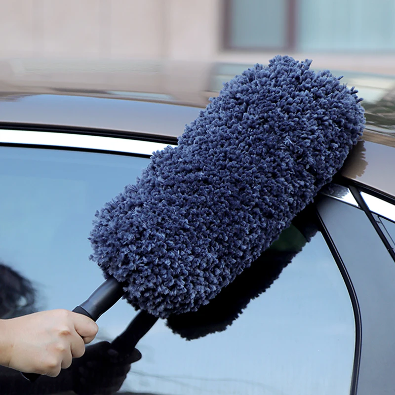 Car Duster Ultra Soft Microfiber Duster with Storage Bag  Lint Free  Pollen Removing