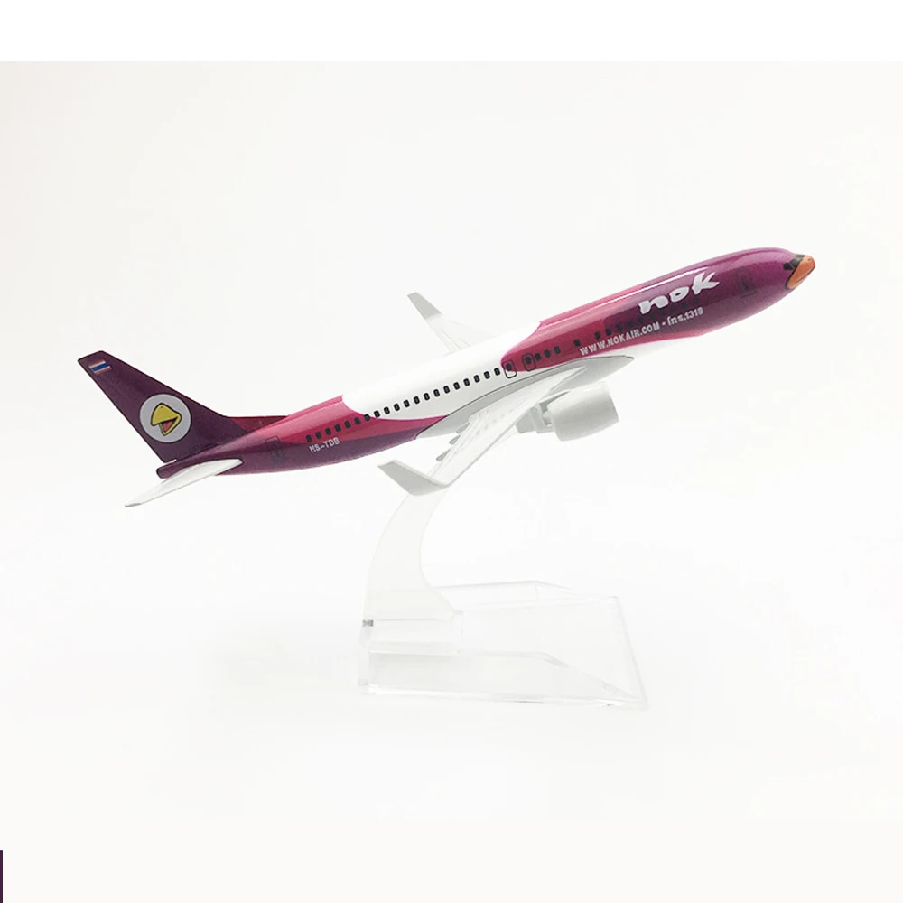16cm Purple Thailand Air Thai NOK B737 Airlines Airplane Model Boeing 737 Airways Plane 16cm Aircraft Toy