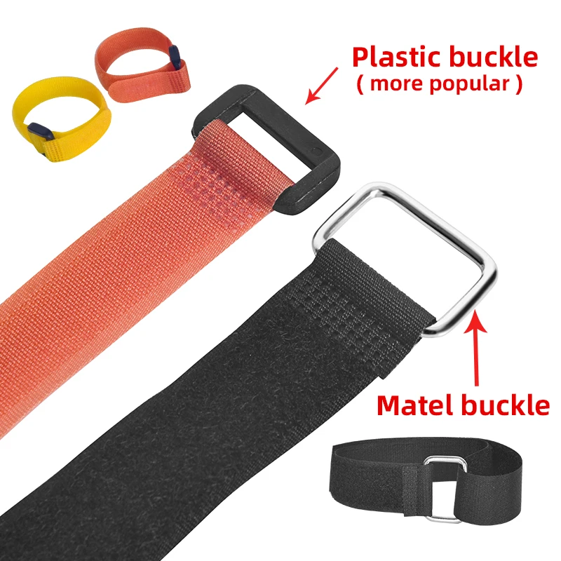 Hook and Loop Strap Custom Adjustable Metal Buckle hook and loop Velcroes Strap