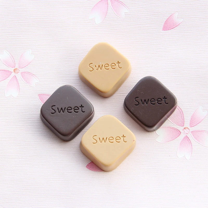 Party favors christmas ornamental gadget chocolate bar artificial simulated food resin candy for DIY decoration accessories