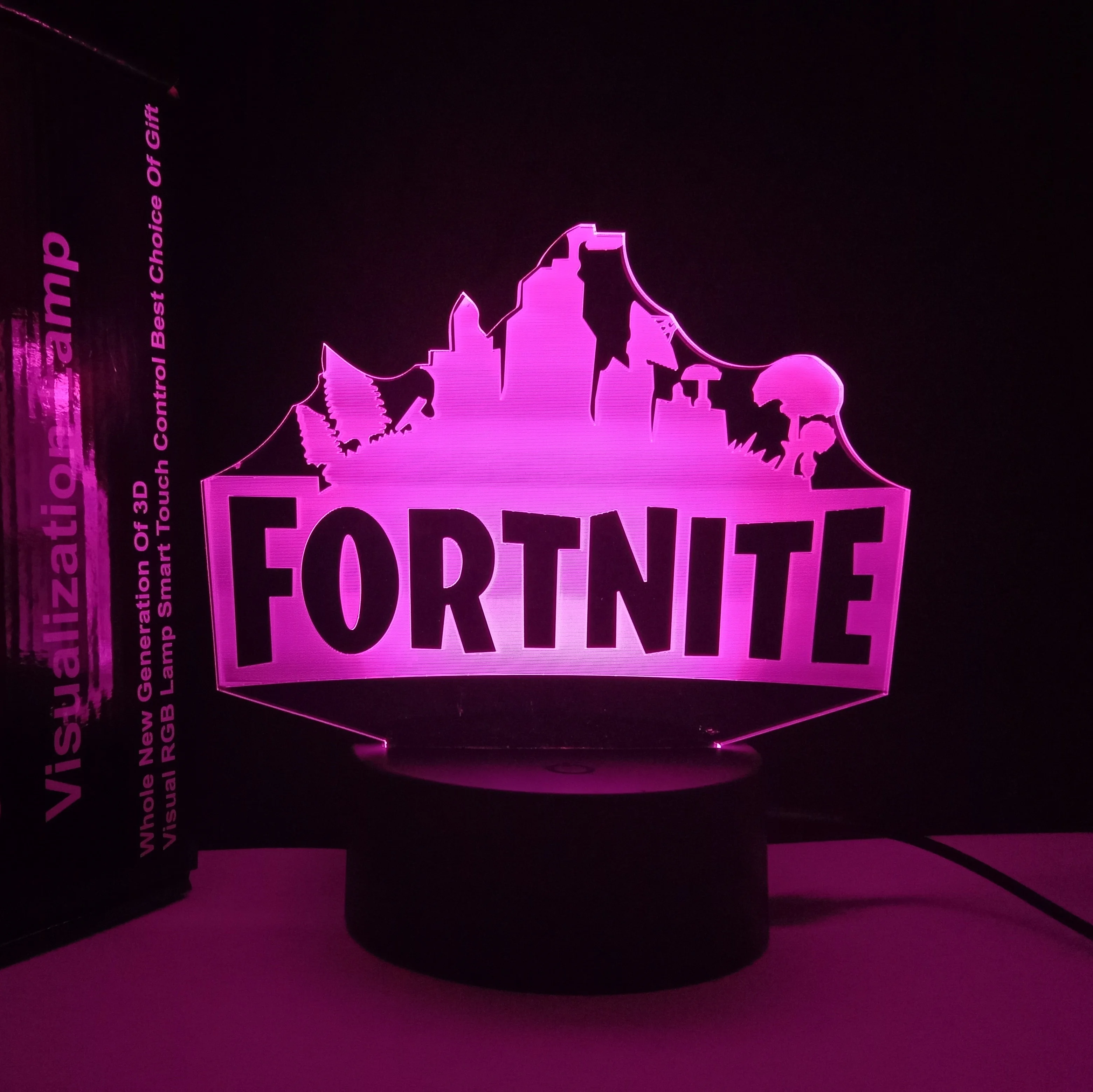 Детский подарок для мальчиков 3D иллюзия лампа Fortnite акриловая аниме Дистанционное 16 видов цветов 4 режима светодио дный на заказ ночник лучший