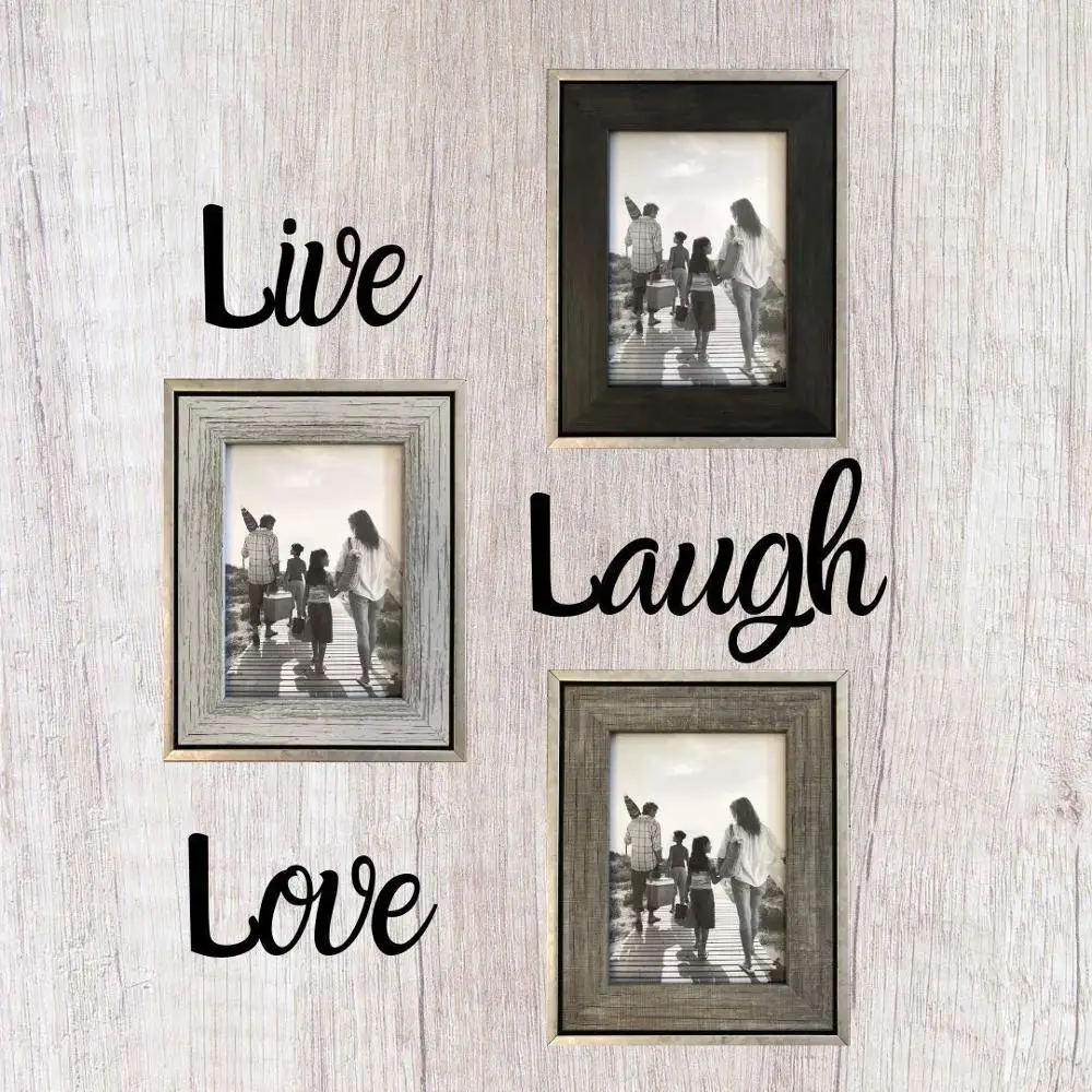 
Distressed Farmhouse Industrial Table Frame 4x6 Rustic Picture Frames 