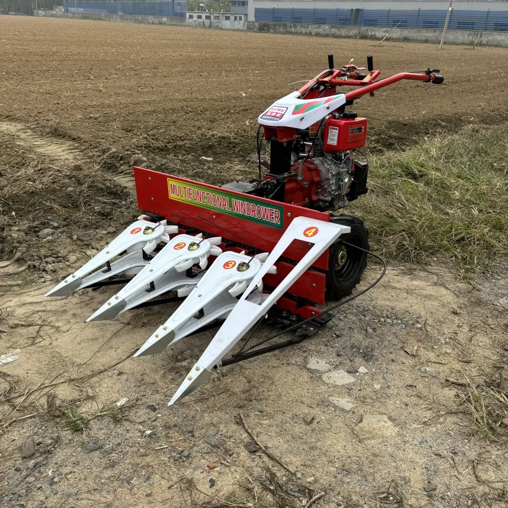 Hand Held Tractor, Lawn Mower, Mini Harvester, Wheat Harvester