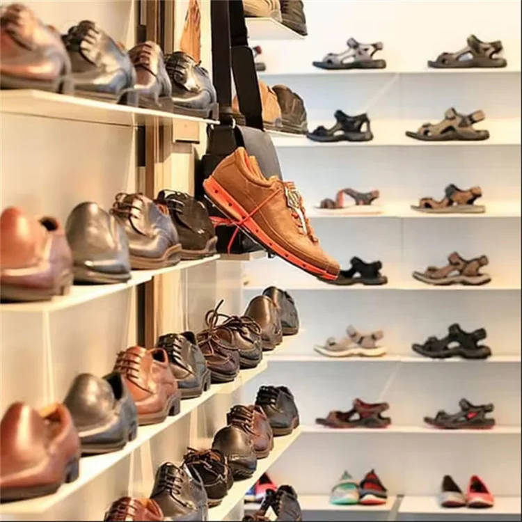 Wall slatwall display acrylic shoes rack for store acrylic shoes rack for store Wall slatwall display