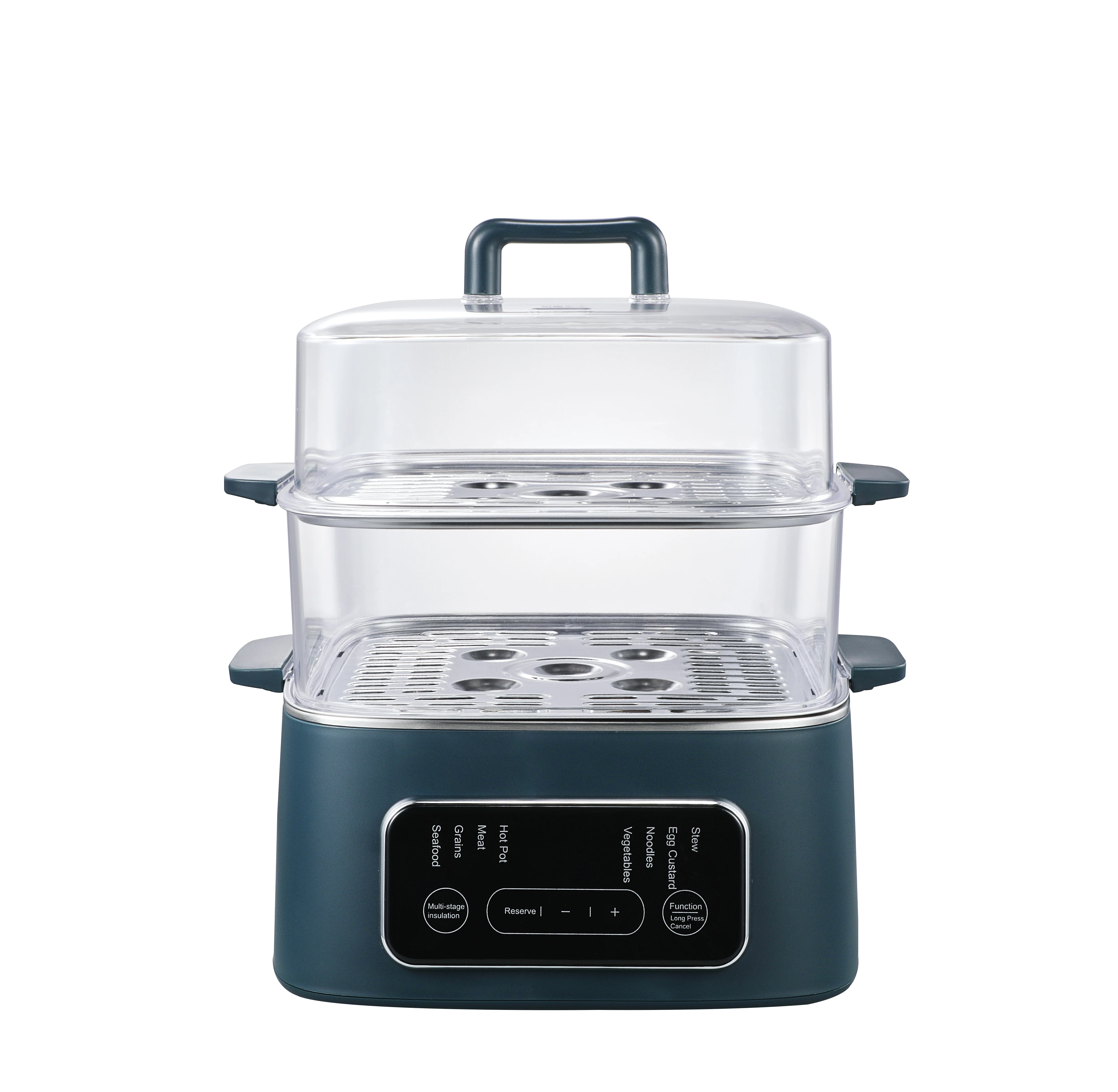 small electrical appliance 2.5L multi-layers slow stew pot multi color body with visual lid